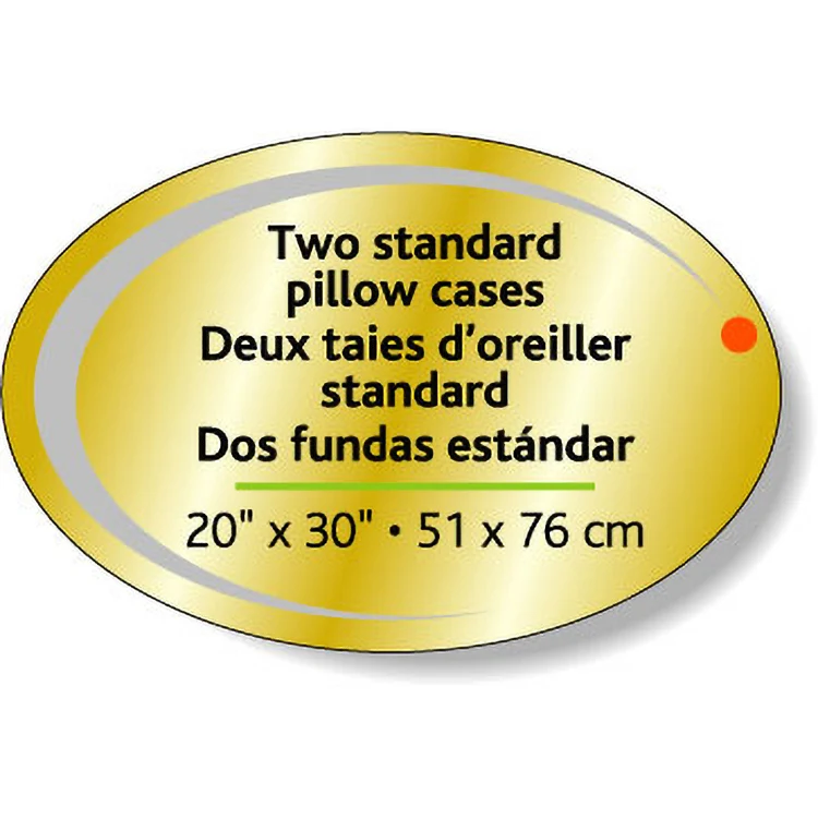 Bright Gold Foil Paper Flexo-Printed Stock Oval Roll Labels (2"x3") 1