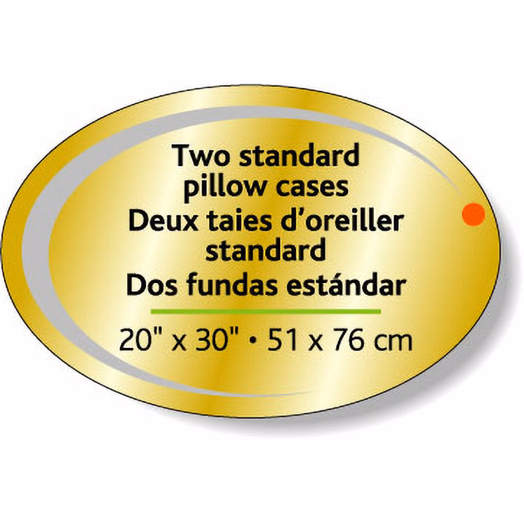 Bright Gold Foil Paper Flexo-Printed Stock Oval Roll Labels (2"x3")