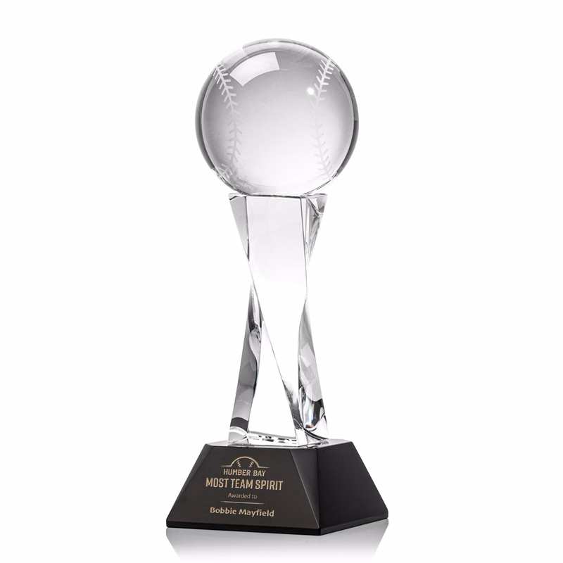 Baseball Award on Langport Base - Black