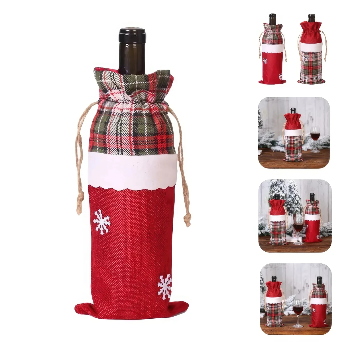 Christmas Wine Bottle Cover 1