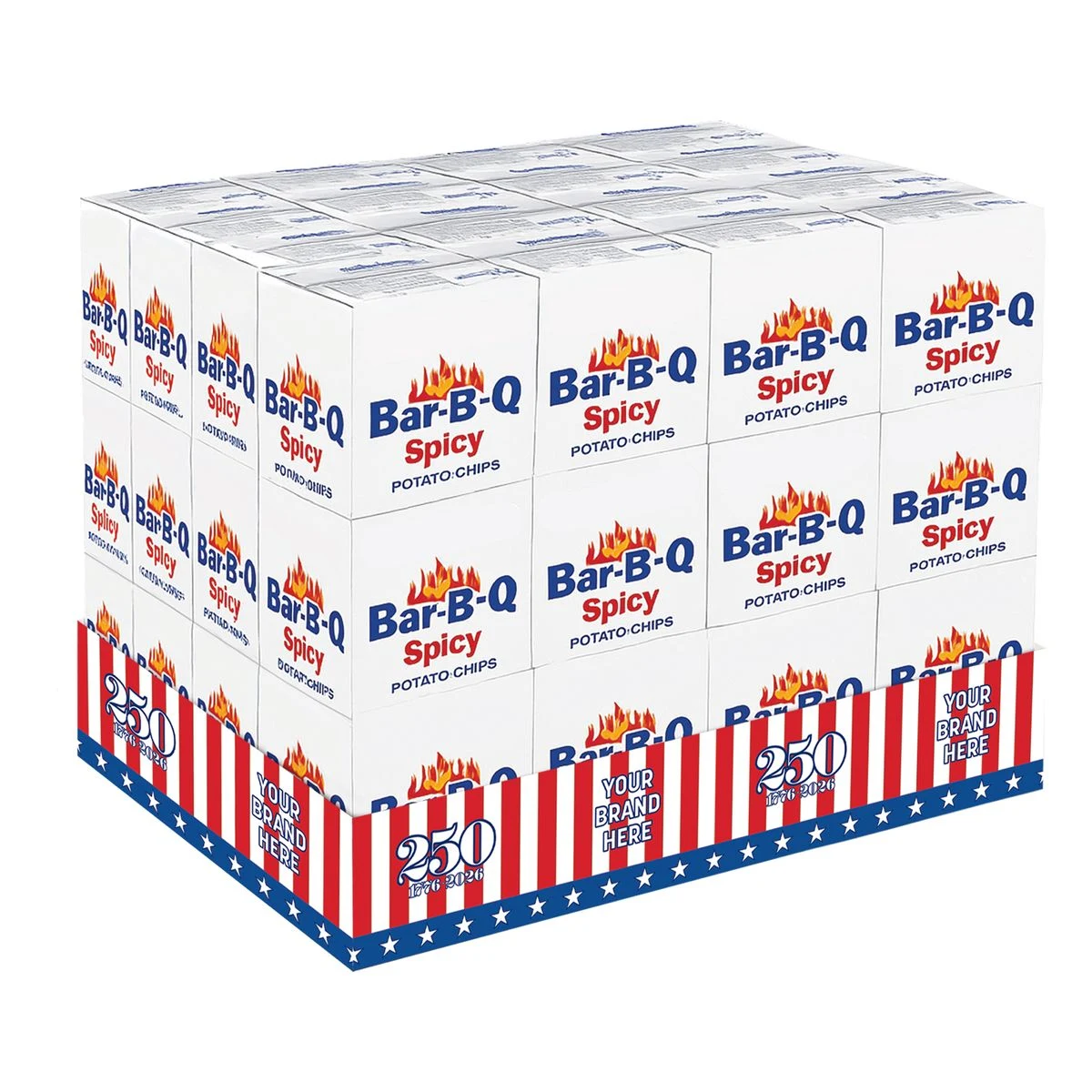 24" h x 25' l 250th Birthday Poly Base Wrap 1