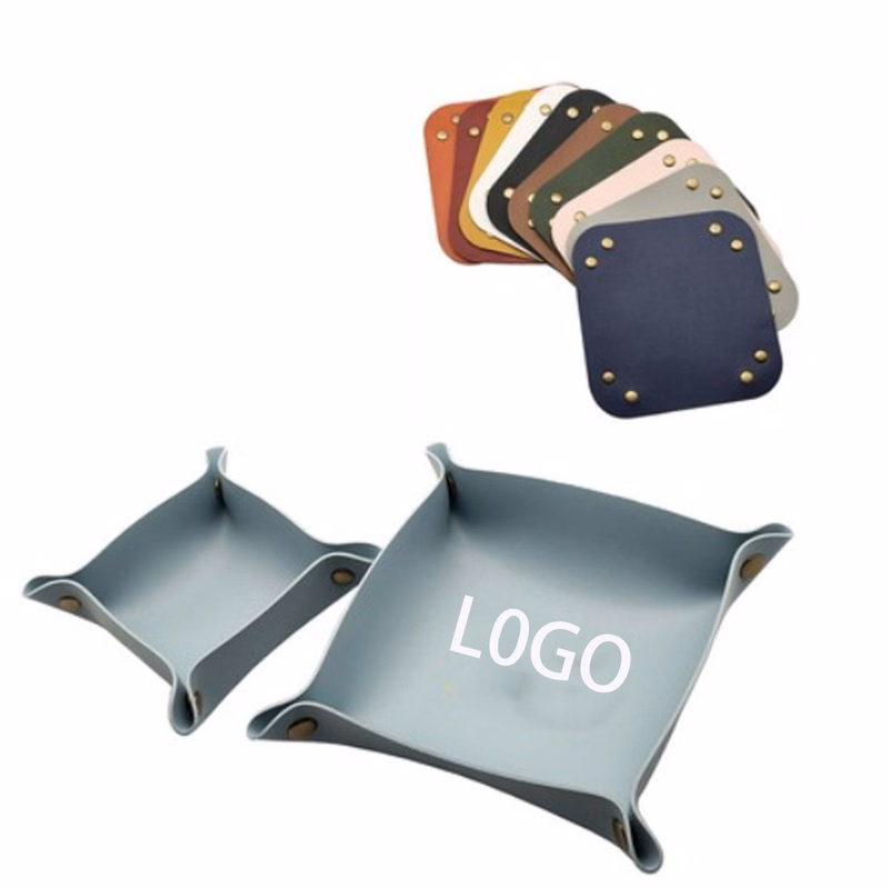 PU Leather Foldable Tray Travel Storage Pouch