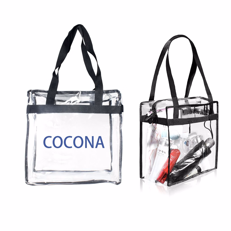 Clear PVC Zipper Tote Bag