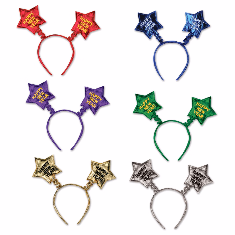 Happy New Year Star Bopper Headband