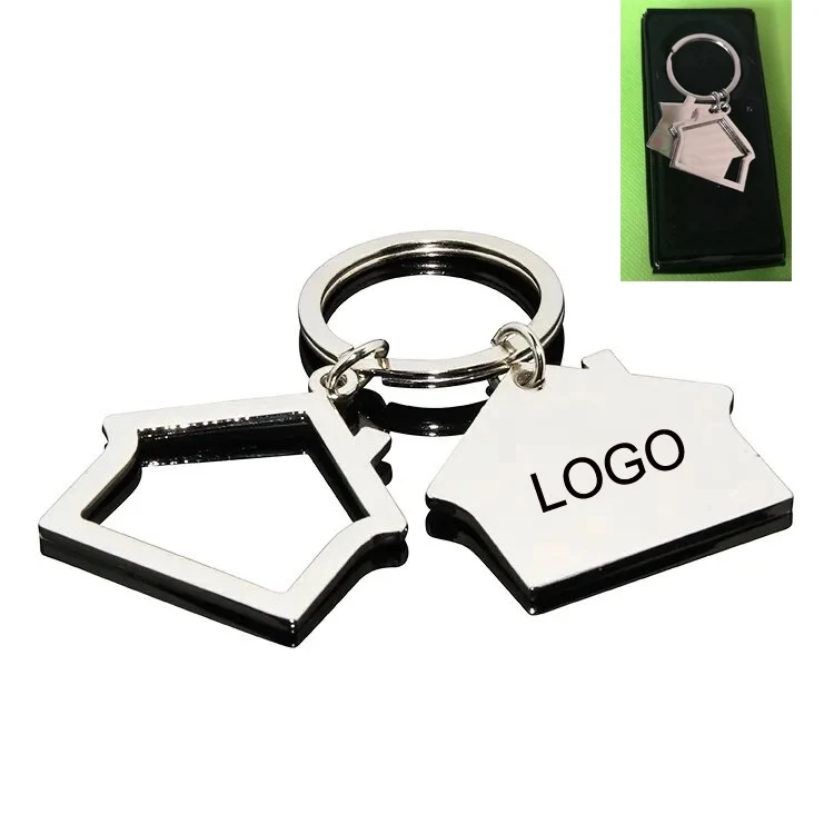 House Shape Decorative Metal Key Chain 1