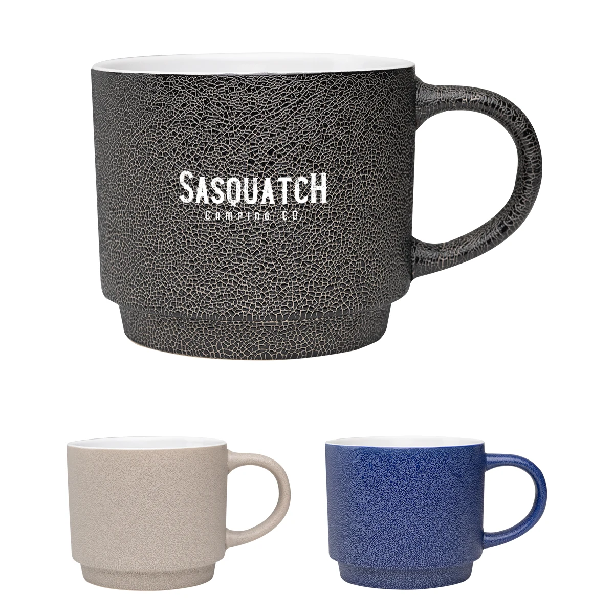 18 Oz. Pebble Grain Textured Ceramic Mug 1