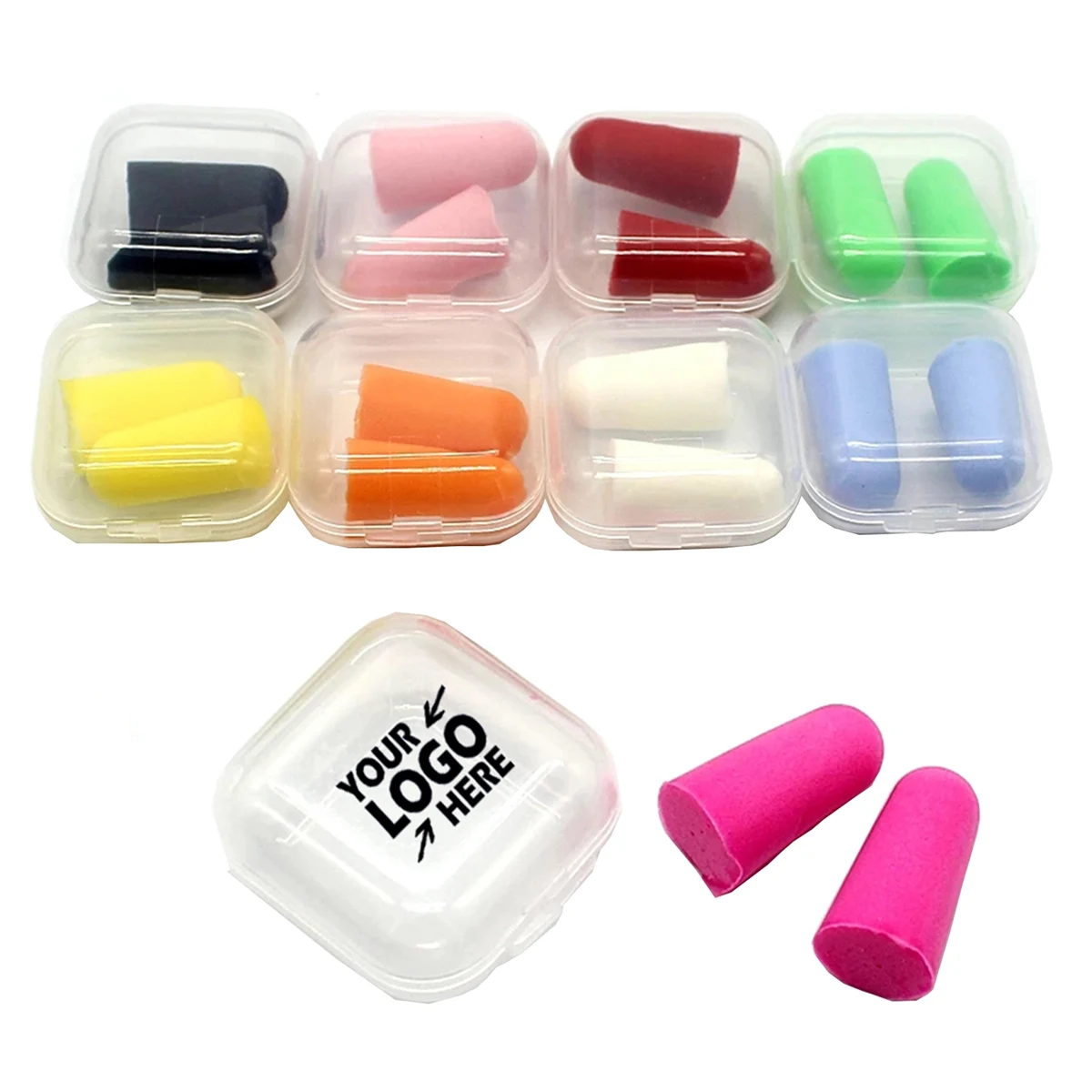 MOQ 200 2 Piece Soft Foam Ear Plug Pack 1