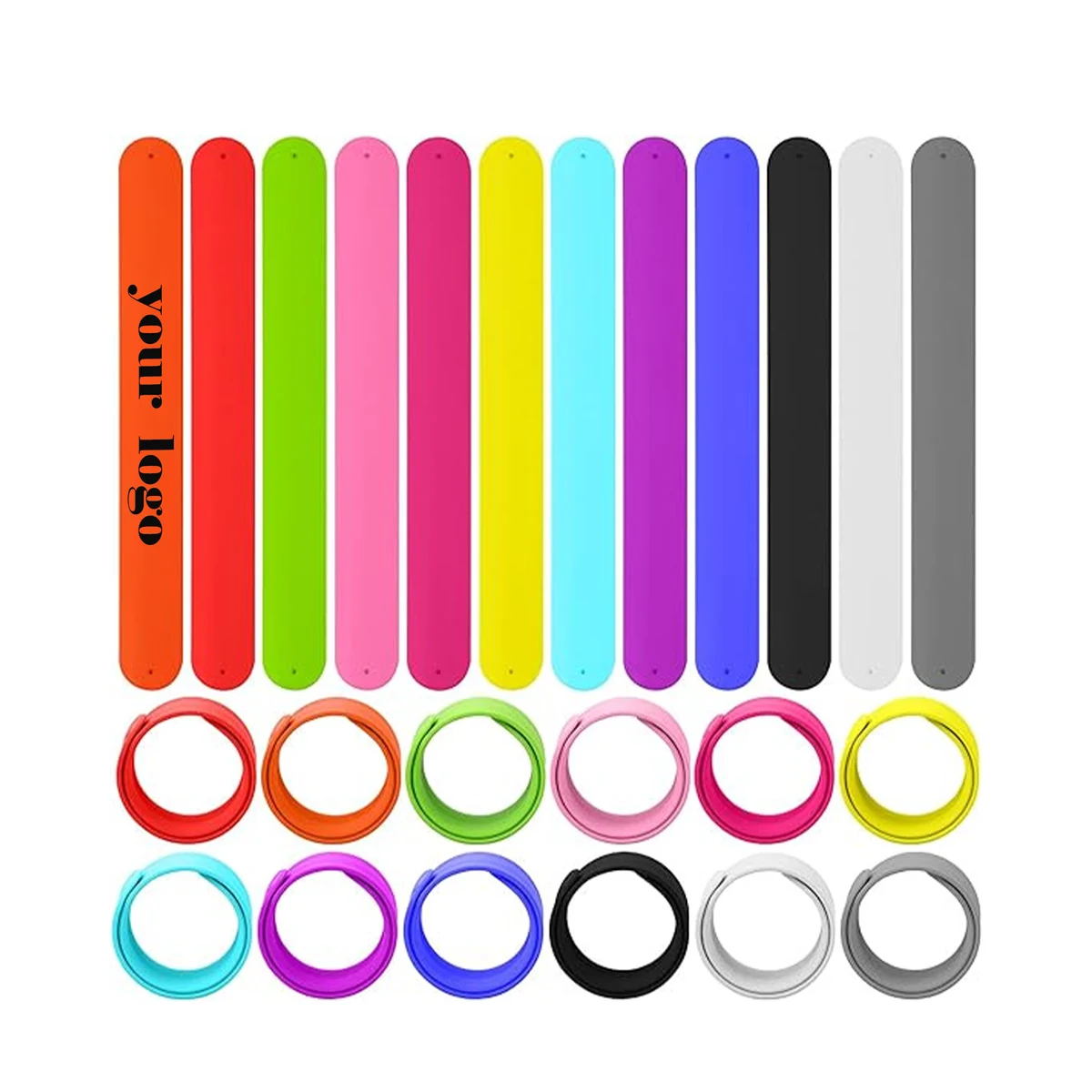 Soft Silicone Slap Bracelet MOQ50 1