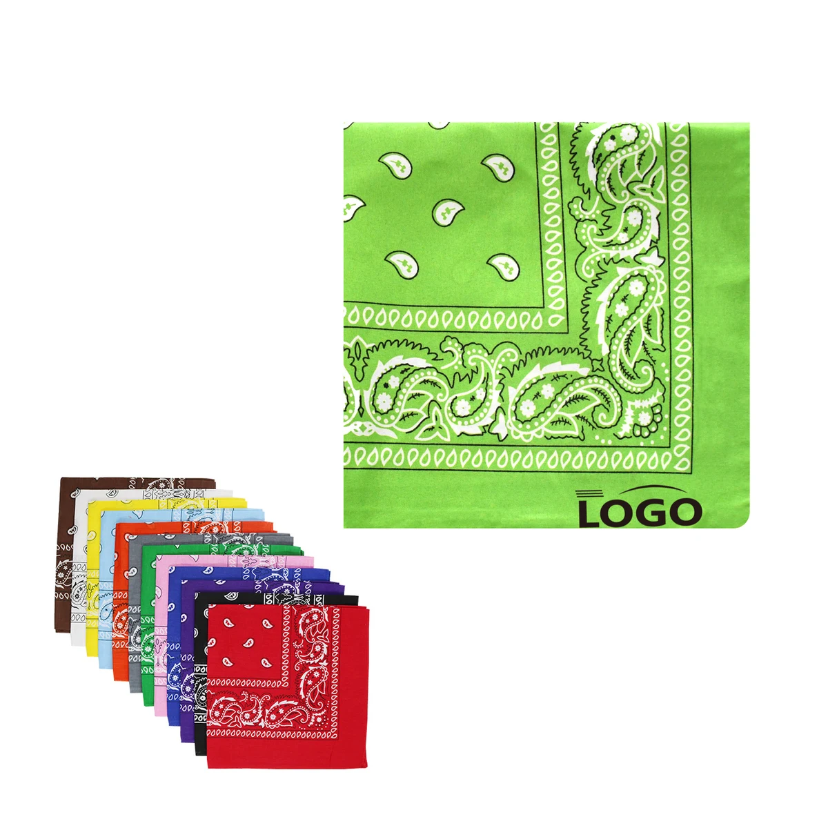 Poly Silk Square Scarf Bandana 1