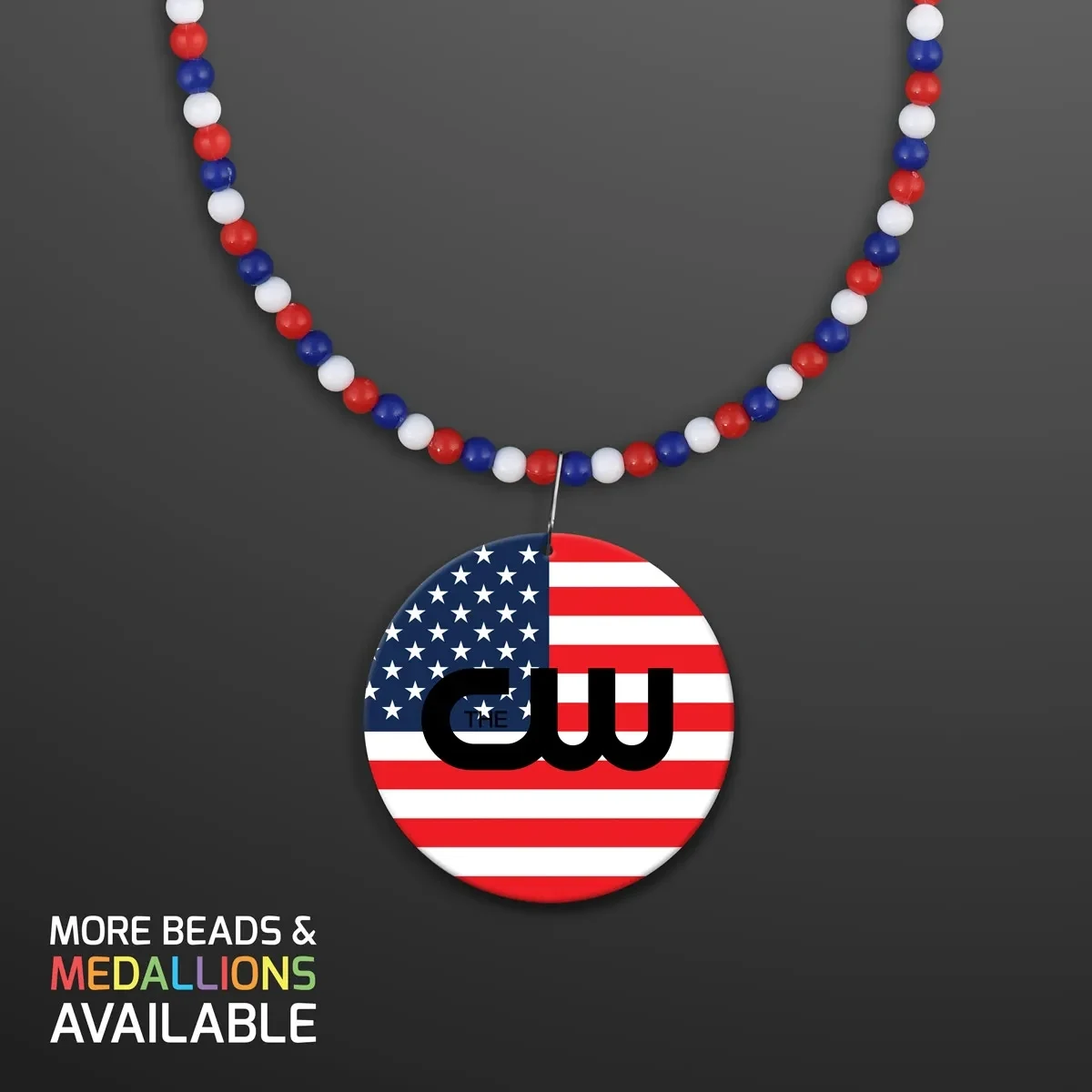 Patriotic Beads with Breakaway Clasp with Medallion 1