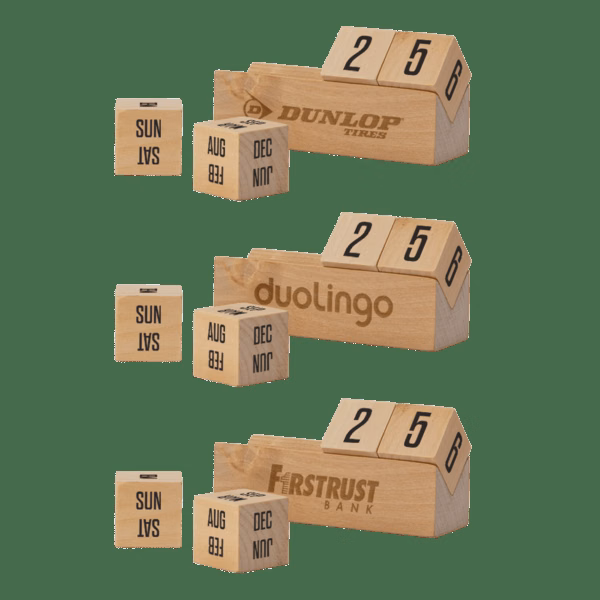Boa 4" Laser Engraved Wooden Perpetual Calendar