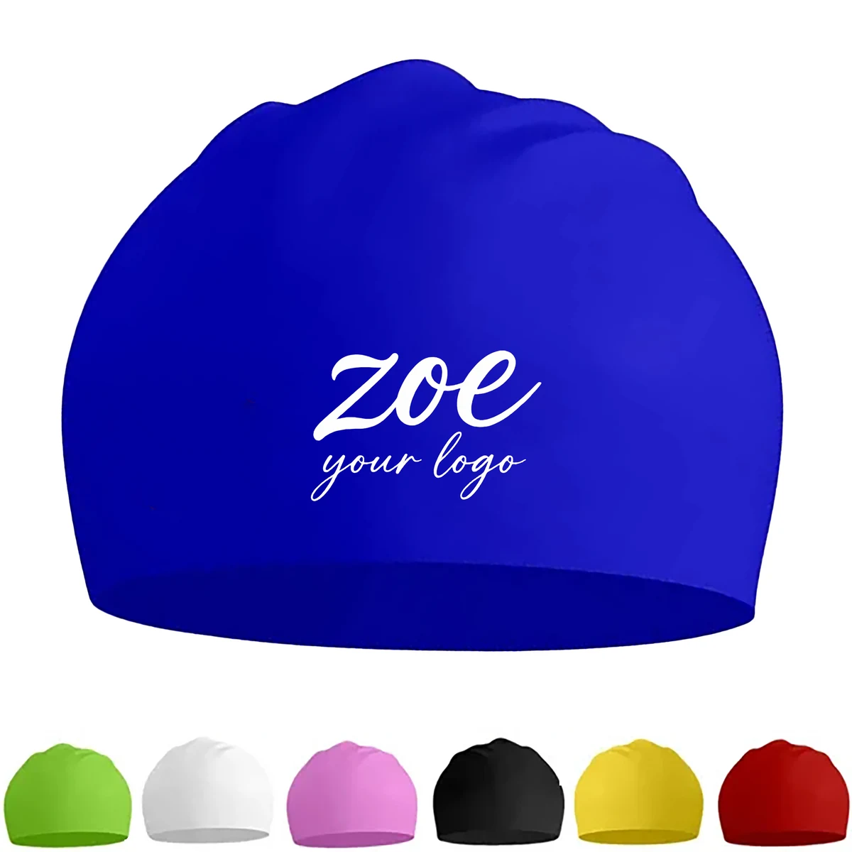 Durable Full Color Silicone Swim Cap 1