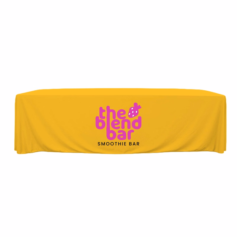 8 ft. Throw PolyPoplin Table Cover (Full Color Logo)