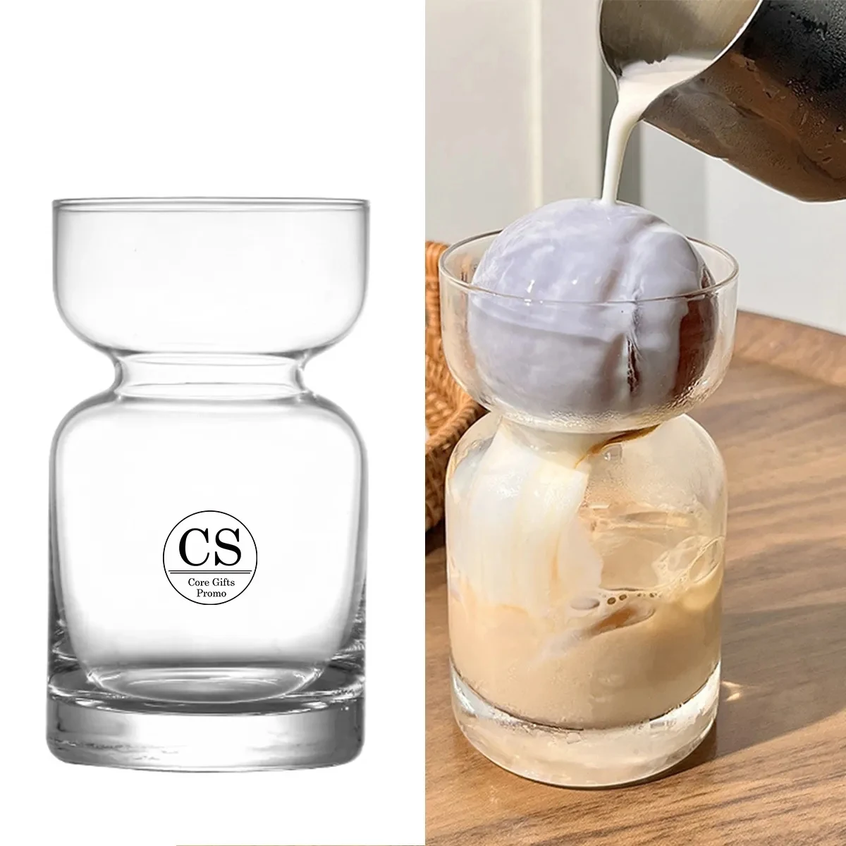 Hourglass Shaped Glass Cups 1