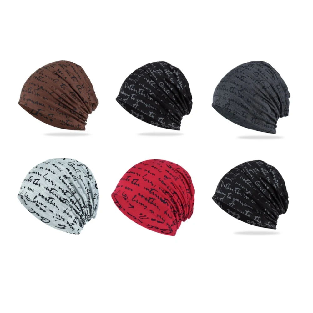 Spring Autumn Printed Alphabet Hip Pop Knitted Beanie Hat 1