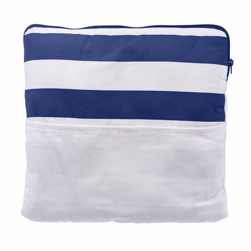 2-in-1 Travel Pillow Blankets w/ Matching Zipper and Pockets