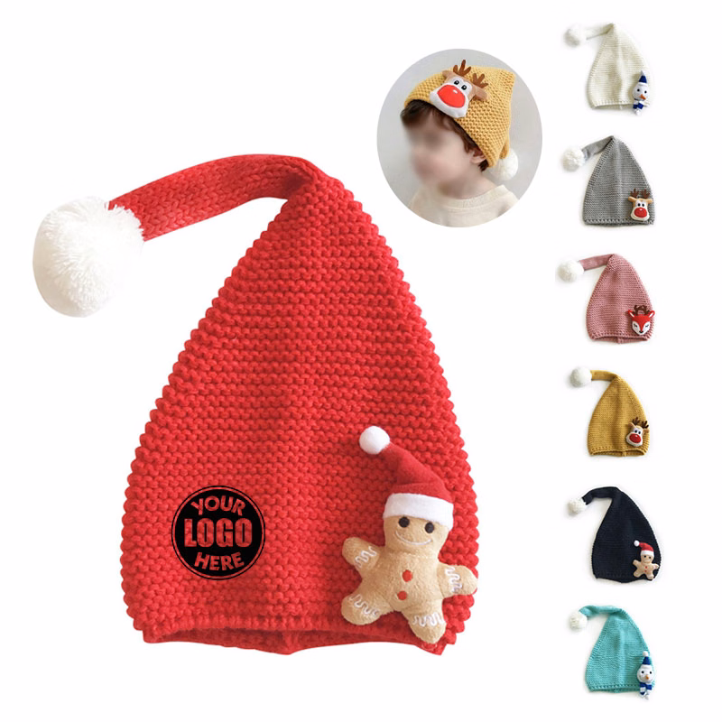 Custom Kids Cartoon Christmas Knitted Hat