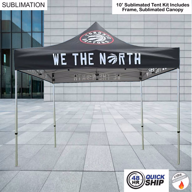 48Hr Quick Ship -10' Premium Sublimated Tent Kit, Includes Premium 40mm Aluminum Frame & Canopy only