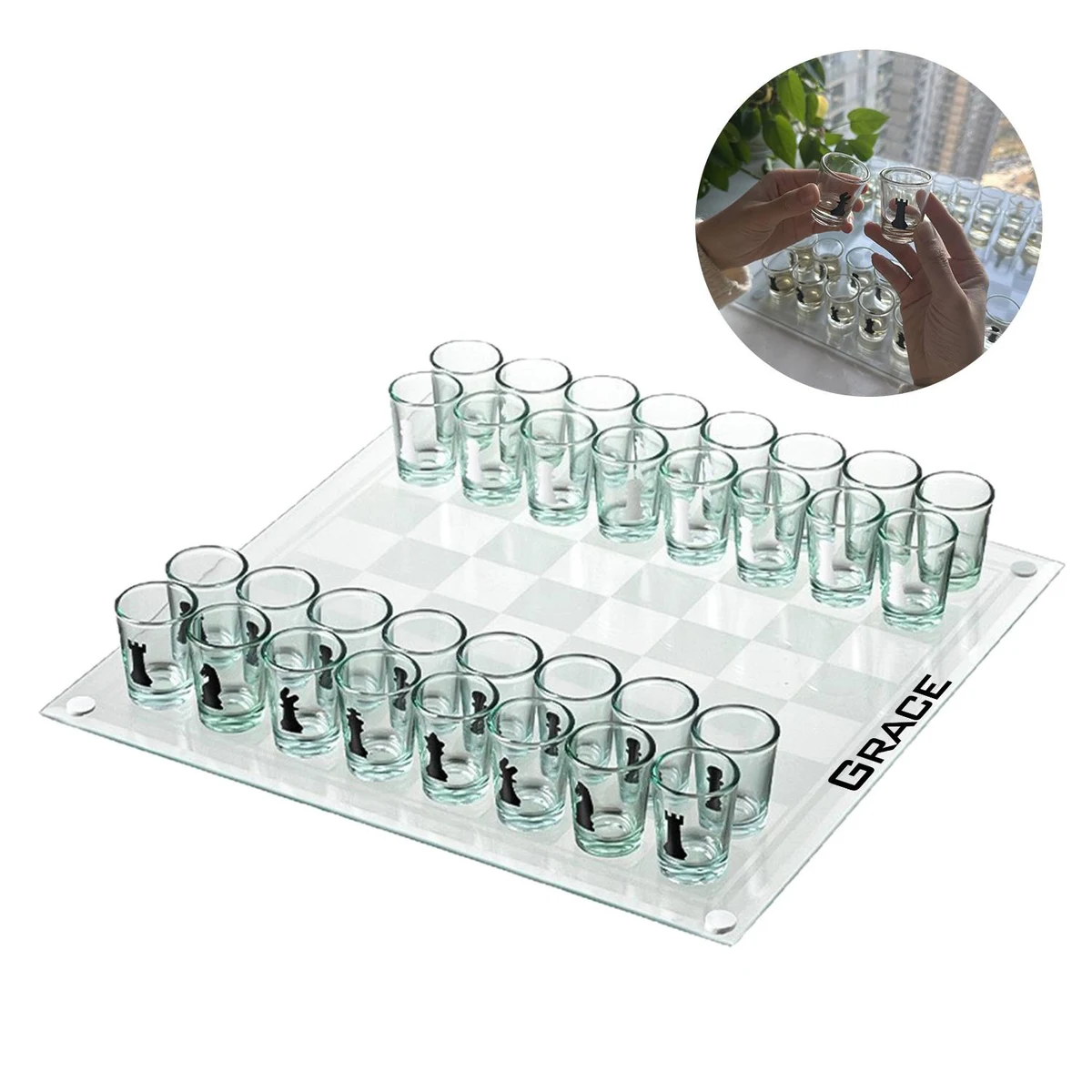 0.5oz Wine Glass International Chess Set 1