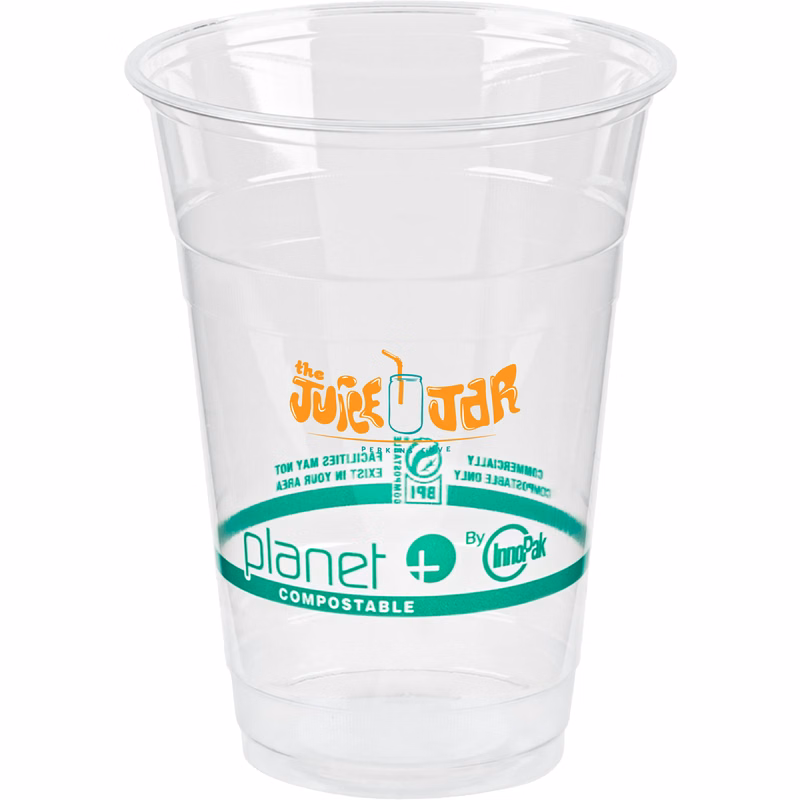 16oz Compostable PLA Cup - Eco Branded