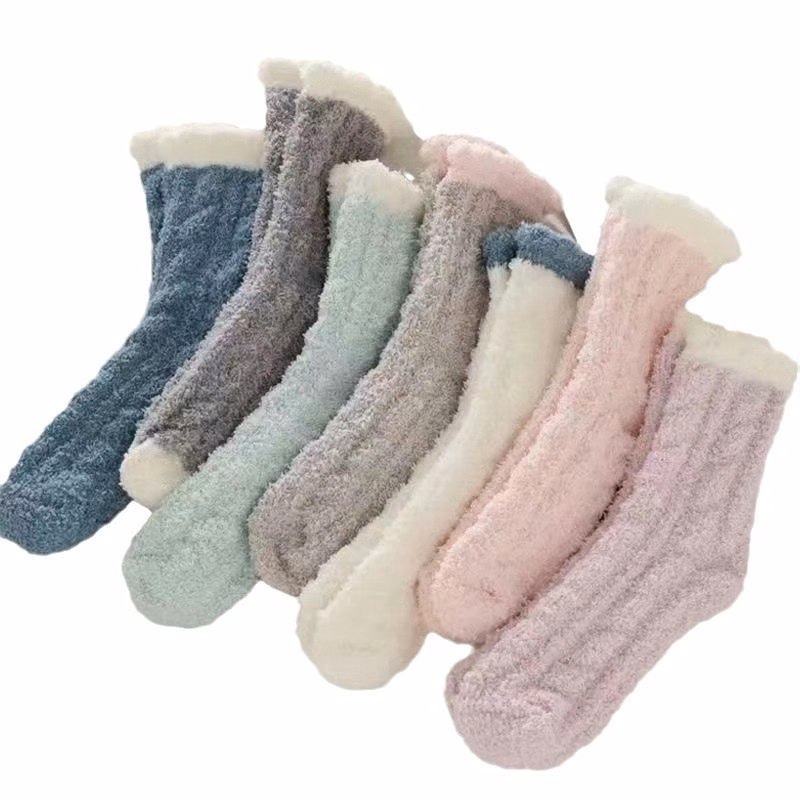 Fuzzy Crew Socks Womens super soft warm stretchy