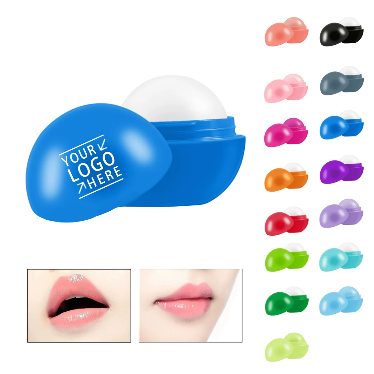 MOQ 50 Round Soft Touch Lip Balm 1