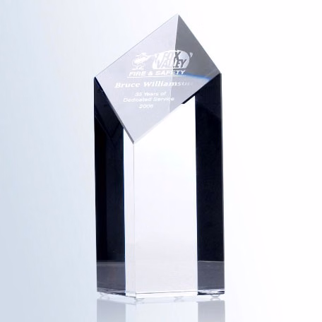 Large - Optical Crystal Diamond Tower Award
