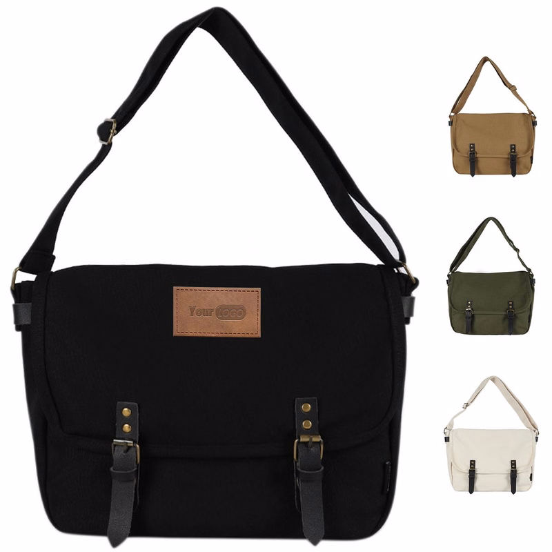 Canvas Large capacity vintage postman shoulder bag