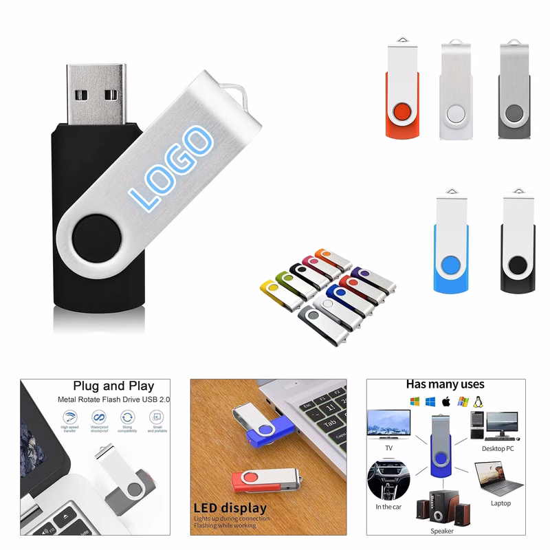 8GB Wholesale Custom Rotating USB Drives