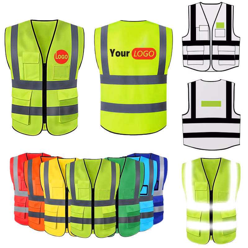 High Visibility Multi Pocket Reflective Vest For Outdoor