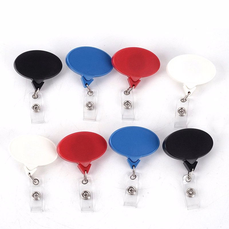 Oval Badge Reel w/Lanyard Attachment