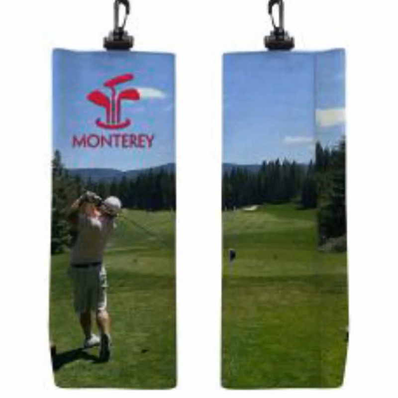 Sublimated Microfiber Trifold Suede Golf Towel, 6x15