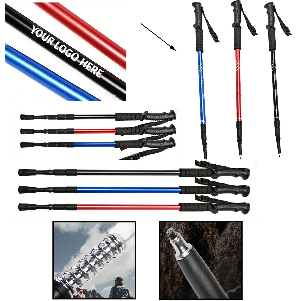 Lightweight Straight Grip Hiking Pole for Tourism 1