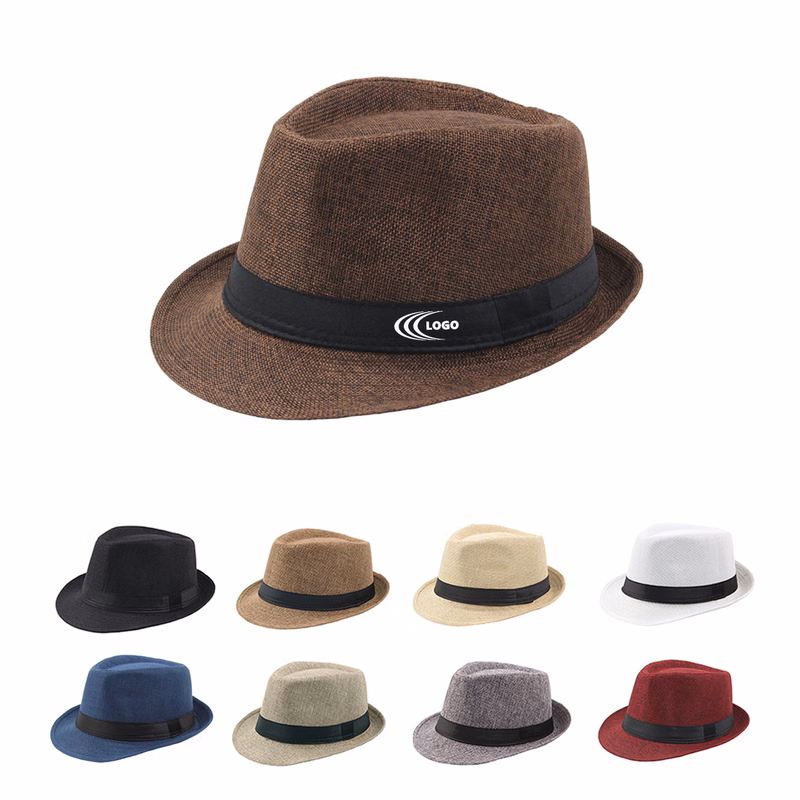Classic Straw Fedora Hat