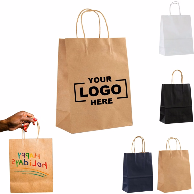Kraft Paper Gift Bag With Handle Free Shipping