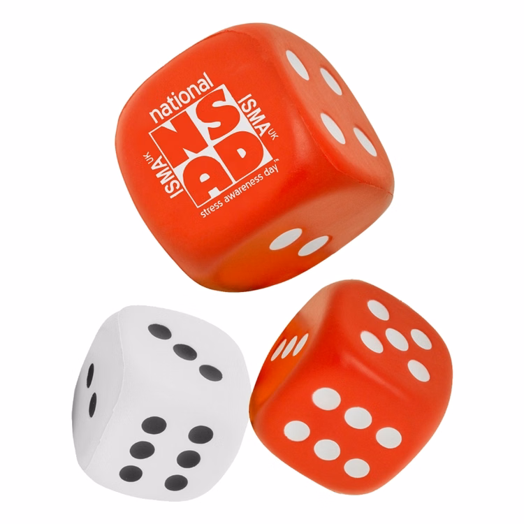 Dice Shaped Stress Balls