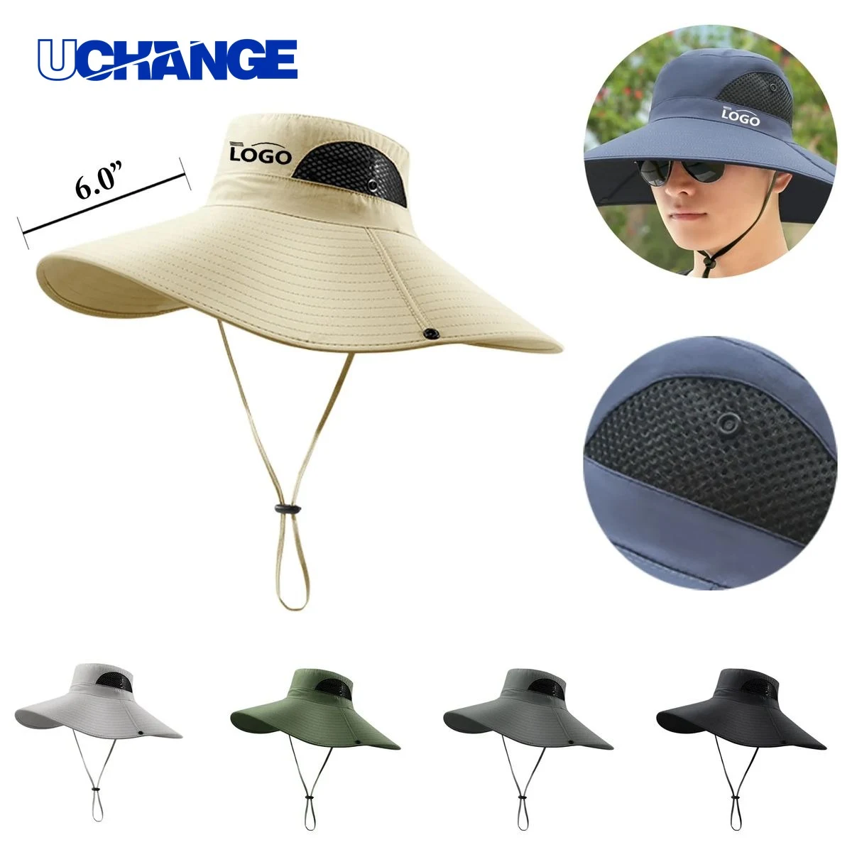 Wide Brim Fishing Bucket Sun Hat 1