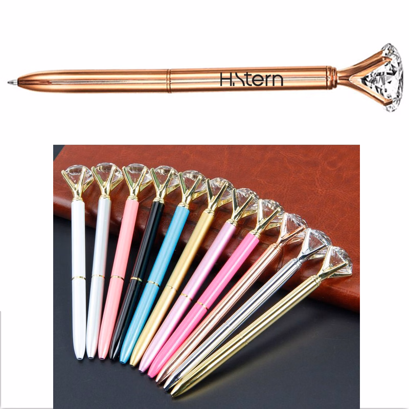 Metal Ballpoint Pen - Crystal Diamond Top