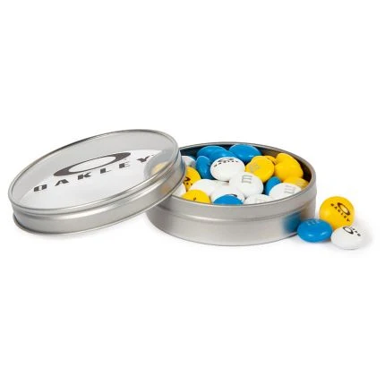 1.5 oz. Personalized M&M'S® in Silver Tin with Custom Lid 1