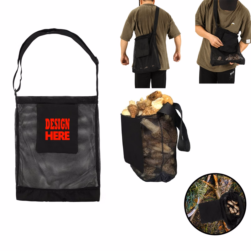 Portable Mushroom Picking Satchel (Collapsible Mesh Pouch)