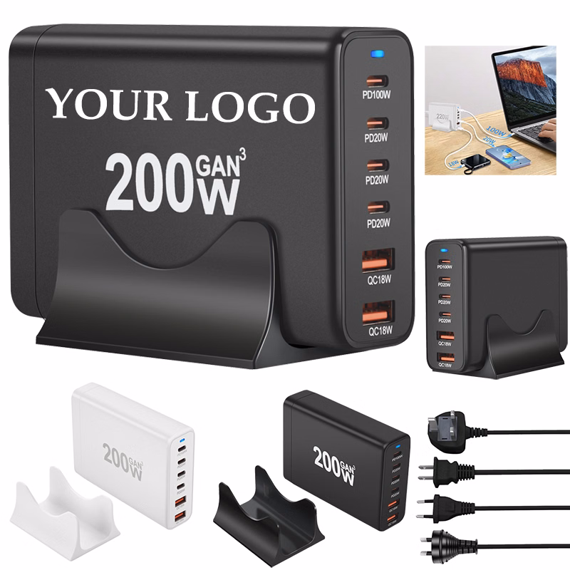 6-Port 200W USB Charger Station Wall Adapter