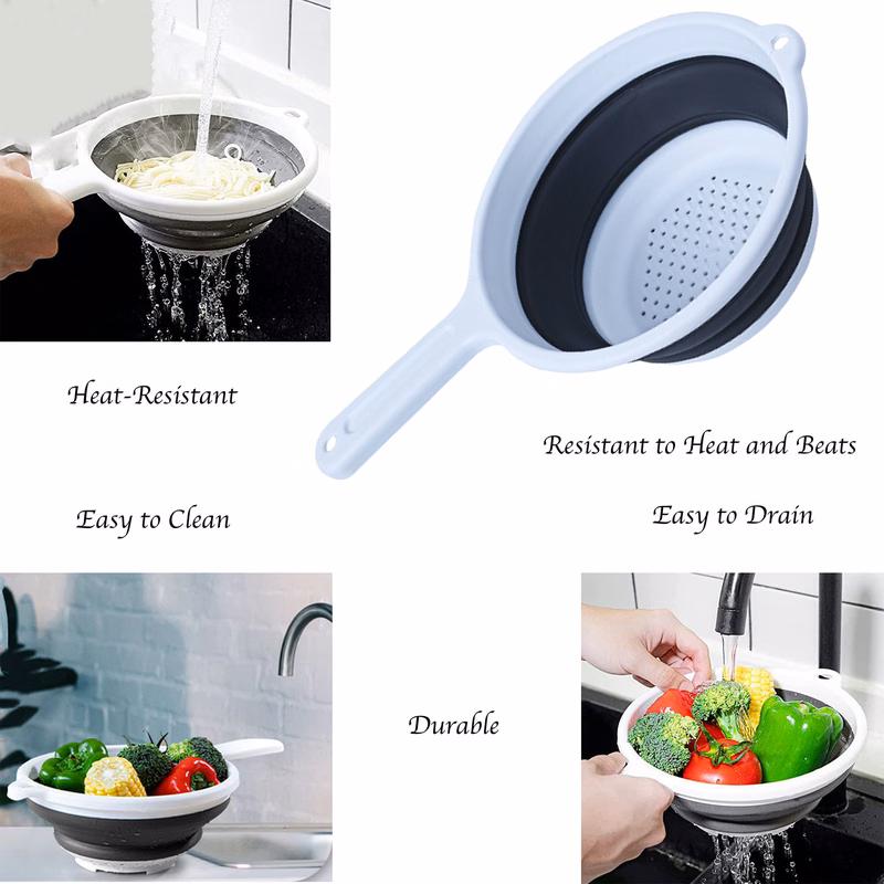 Collapsible Kitchen Strainer With Handle