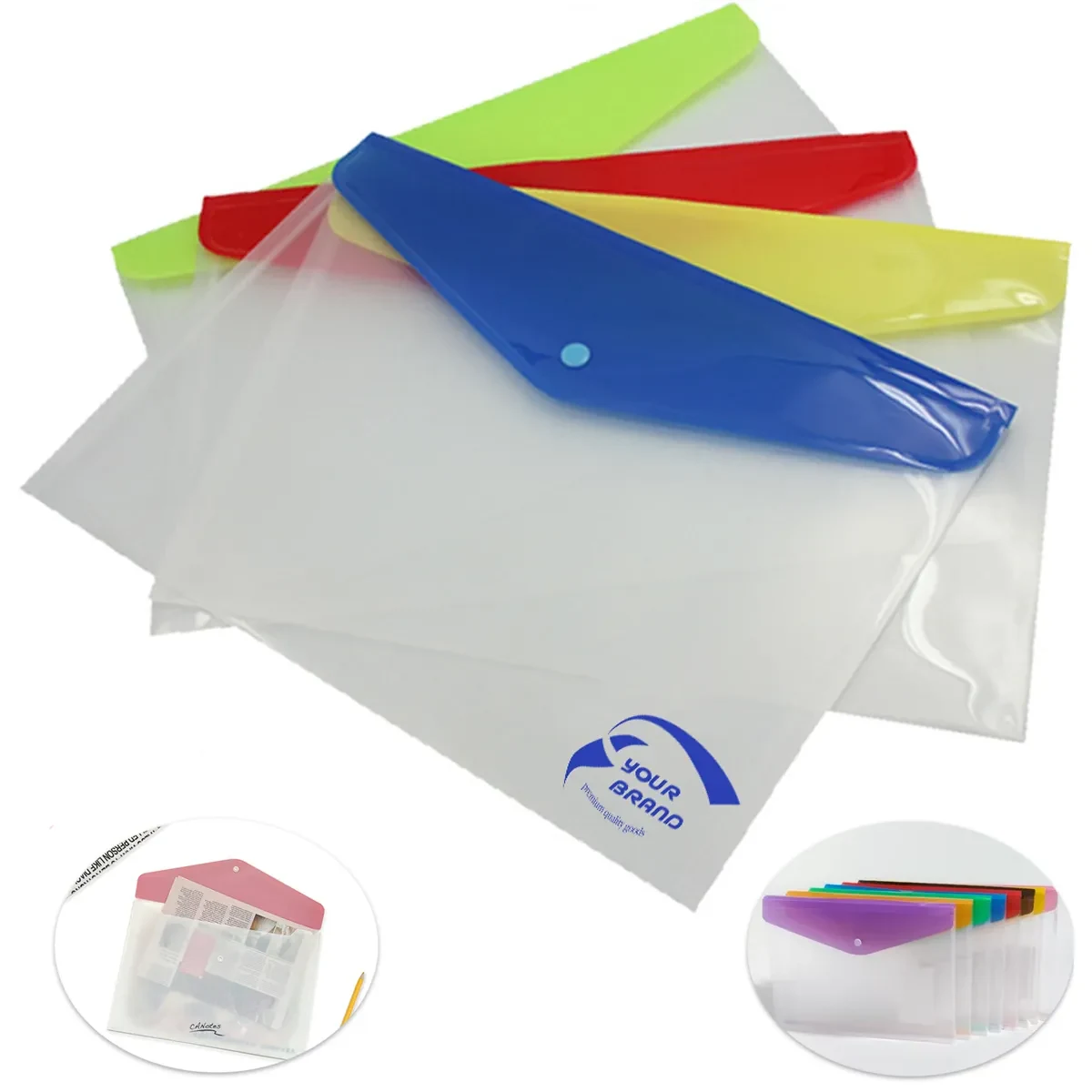 A4 Size PP Pouch Plastic Document File Clear Folder 1