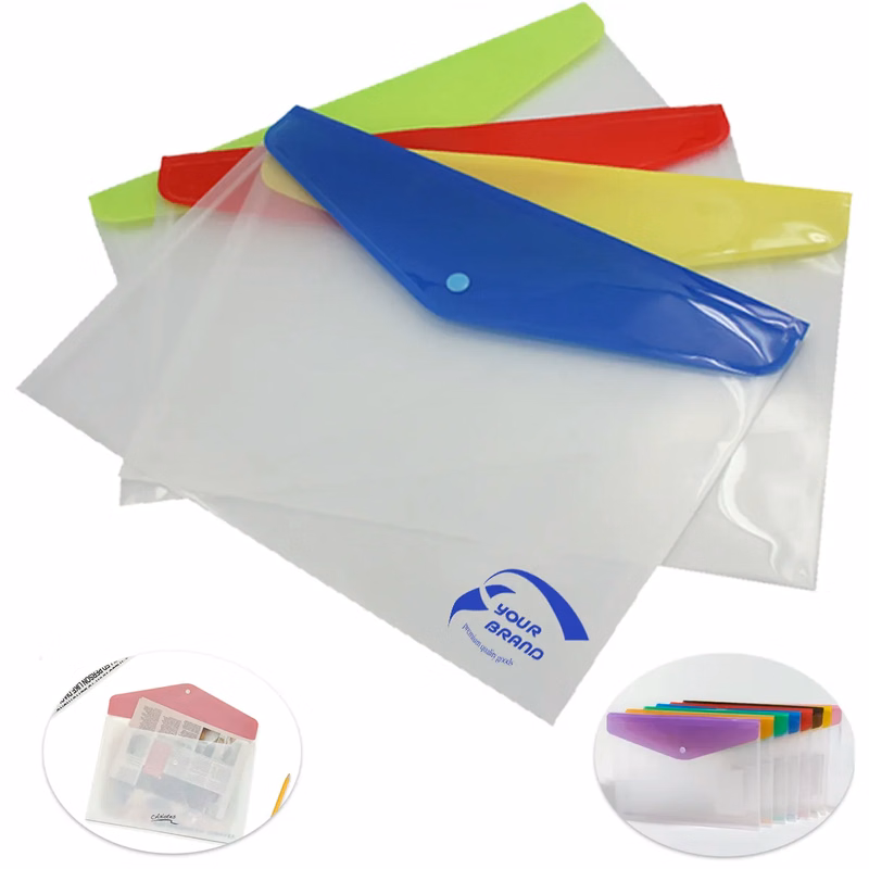 A4 Size PP Pouch Plastic Document File Clear Folder