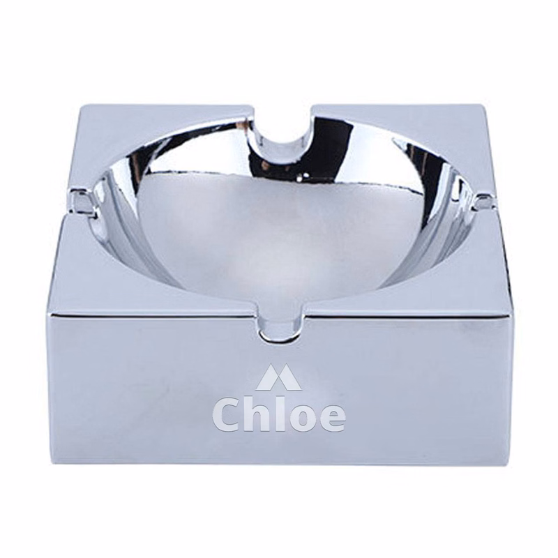 Zinc alloy square ashtray