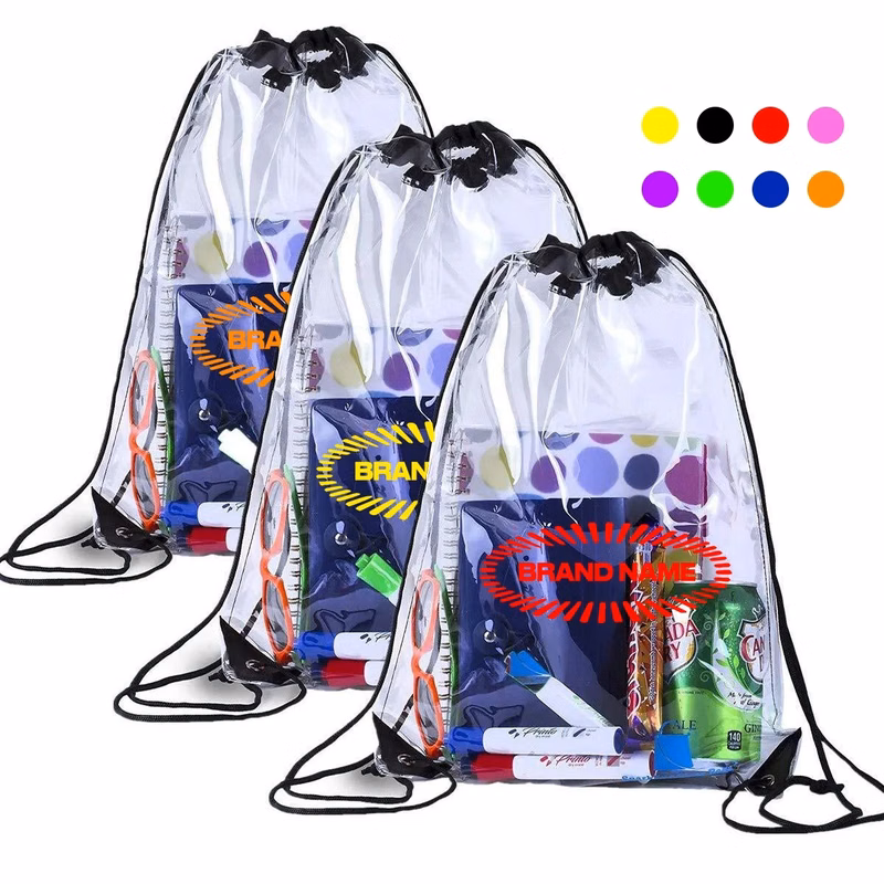 Customizable Waterproof Clear Stadium Drawstring Bag