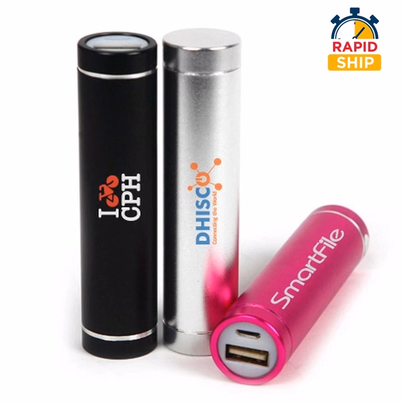 Quick Ship Cylinder Power Bank-2200mAh
