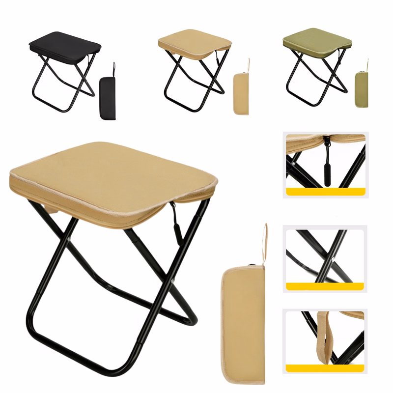 ?Camping Stool Bulk Order-Carbon Steel Frame,1.39lb Lightweight