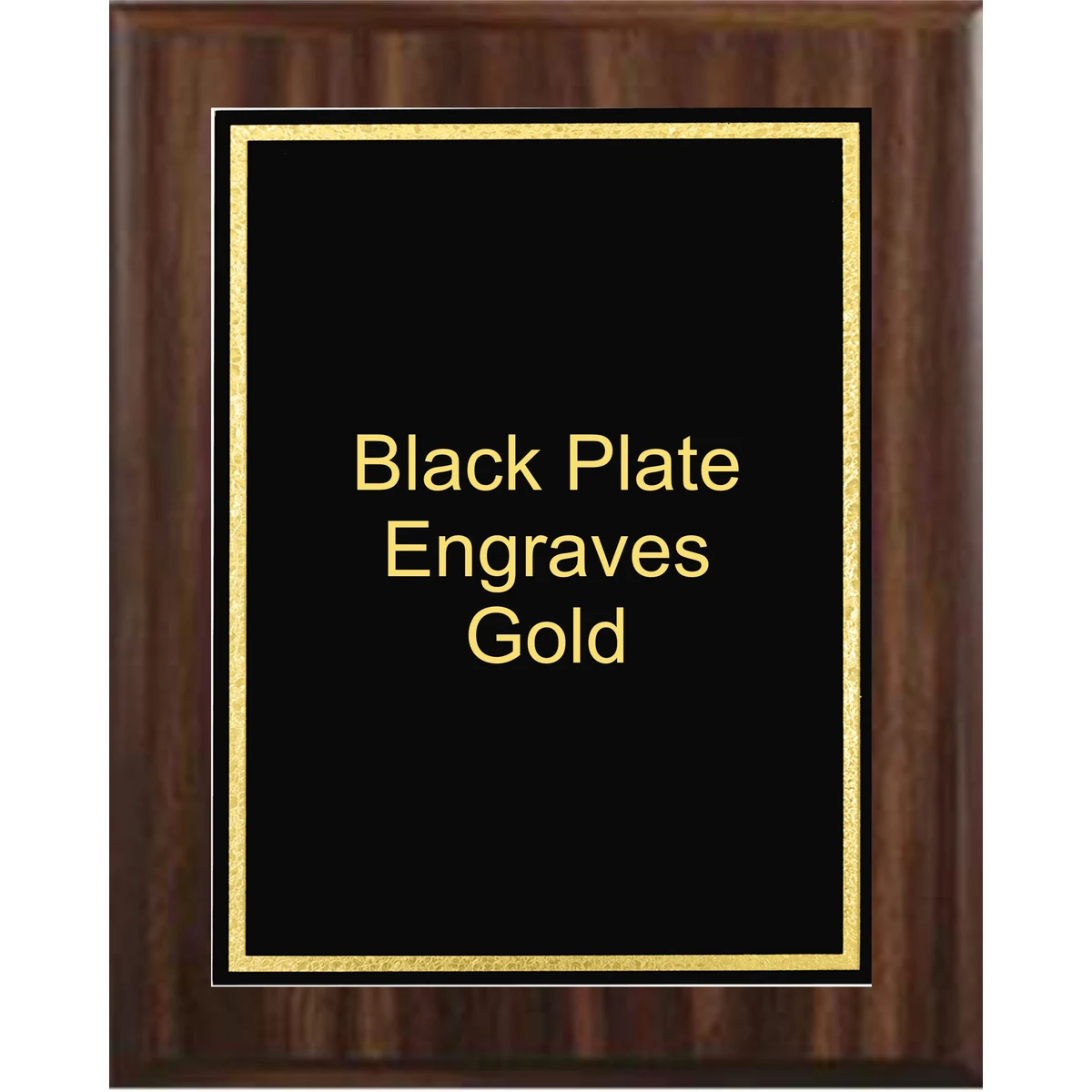 5" x 7" Cherry Finish Plaque with a Black Florentine Frame Designer Plate 1