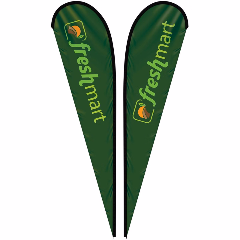 15' Double Sided Custom Portable Teardrop Banners
